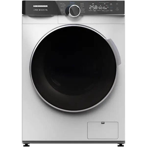 HEINNER MASINA DE SPALAT RUFE HEINNER HWM-M914IV, Capacitate 9kg, Viteza centrifugare1400rpm, Clasa energetica A, Motor inverter, 14 programe, Control touch, Display digital, Alb