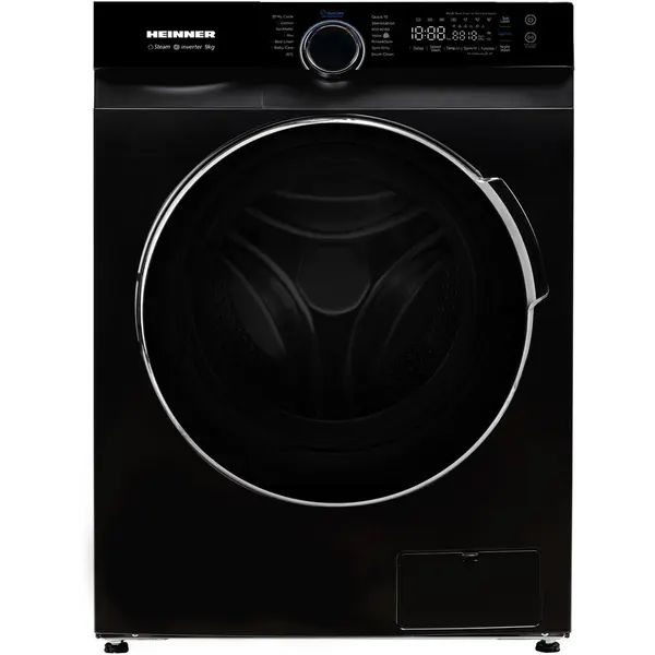 HEINNER Masina de spalat rufe Heinner HWM-M914IVKBA+++, 9kg, 1400rpm, clasa A, motor inverter, 14 programe, control touch, display digital, program rapid 15 min, program spalare steam, program baby care, , functionare added function