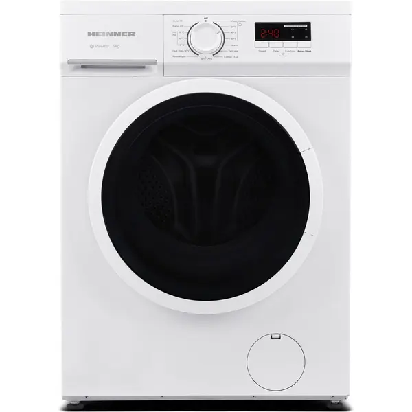 HEINNER Masina de spalat rufe slim Heinner HWM-M9014SMA+++, 9 kg, 1400 rpm, Clasa A, Motor inverter, Display digital, Blocare acces copii, Program Hygine 90°C, Alb
