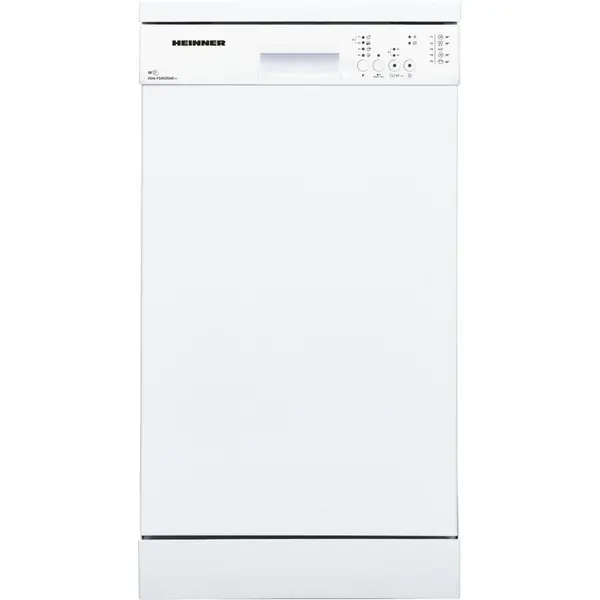 HEINNER Masina de spalat vase Heinner HDW-FS4505WE++, 10 Seturi, 5 programe, Clasa E, Half load, Aquastop, 45 cm, Alb
