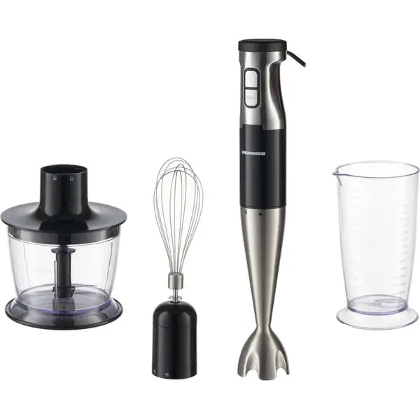 HEINNER Mixer vertical Heinner HB-1000XBK, 1000W, viteza variabila, tocator, tel, cana de mixat, Negru/Inox