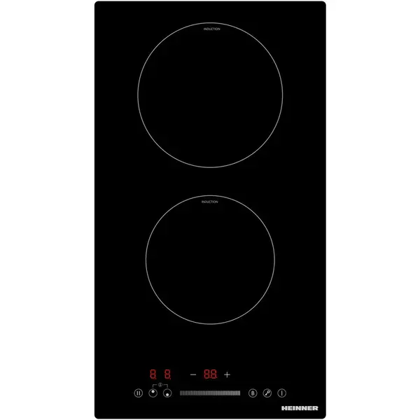 HEINNER Plita incorporabila Heinner HBHI-M2ZBSTC, Inductie, 2 zone de gatit, Boost, Control touch, Timer, Protectie copii, Indicator caldura reziduala, 30 cm, Negru