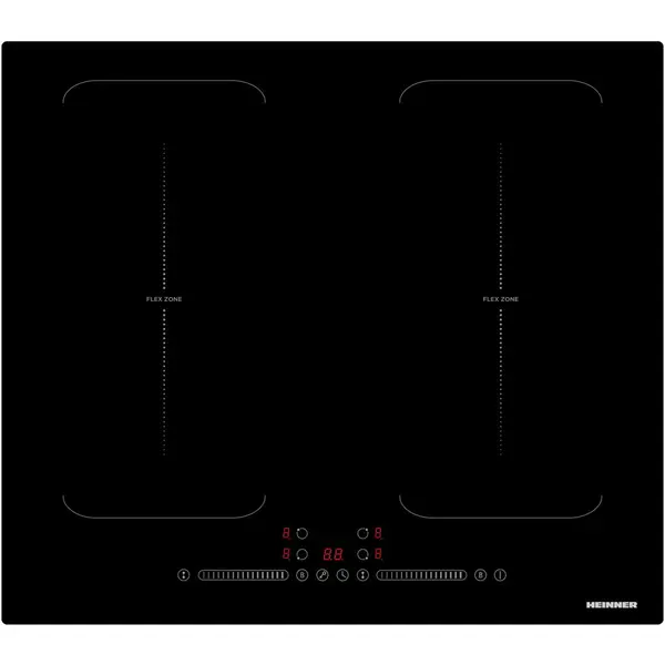 HEINNER Plita incorporabila Heinner HBHI-M4ZB2FXTC, Inductie, 4 zone de gatit, Bridge, Boost, Control touch, Timer, Protectie copii, Indicator caldura reziduala, 60 cm, Negru