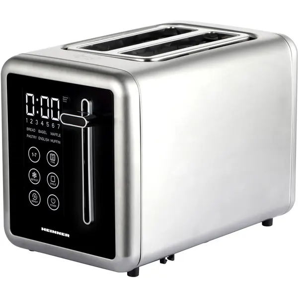 HEINNER Prajitor de paine digital Heinner HTP-DD900BKSS , 900w, panou digital cu control touch, capacitate 2 felii, 7 niveluri de rumenire, Gri