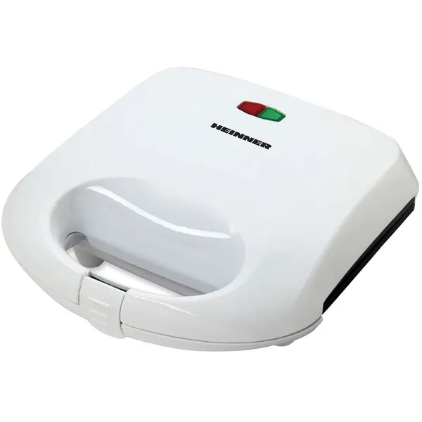HEINNER Sandwich maker Heinner SM-K750W, 750 W, placi antiadezive fixe tip grill, Alb
