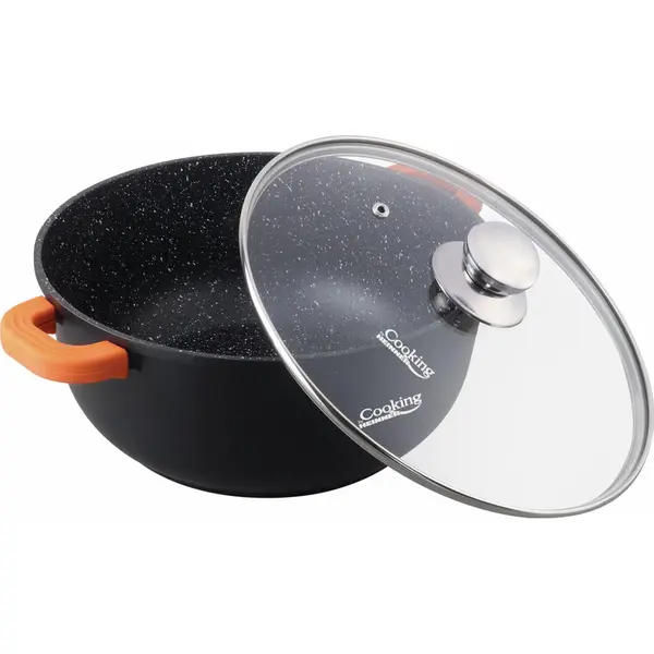 HEINNER Semioala aluminiu turnat Heinner HR-SCO-A0328A, 28 x 12.5 cm, 6.5 L, Negru