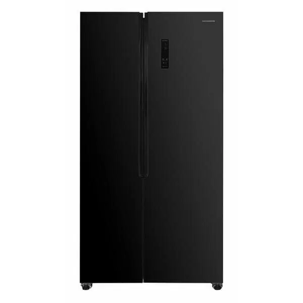 HEINNER Side by Side HEINNER HSBS-HM532NFGBKE++, 532 l, Clasa E, Full No Frost, Inverter, Display tactil, ECO, 2 usi, Sticla neagra, Negru