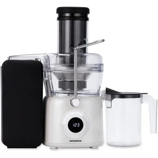 HEINNER Storcator de fructe Heinner Pearlwhite HSF-K1000DCWP, 1000W, motor DC, viteza variabila, recipient pulpa 1L, filtru inox, tub larg alimentare 84mm, alb perlat
