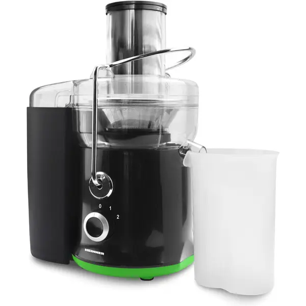 HEINNER Storcator de fructe si legume Heinner HSF-600BK, 600 W, Recipient suc si pulpa, Negru