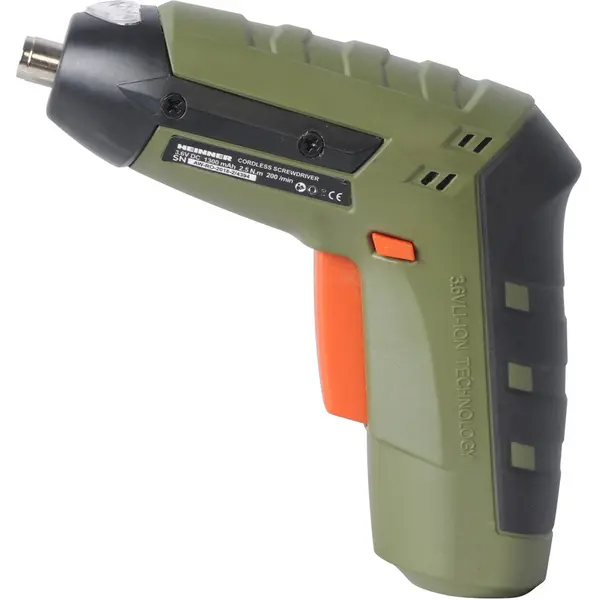HEINNER Surubelnita pe acumulator Heinner ASA020, 3.6 V, 180 RPM, 2.5 Nm, 1300 mAh, cablu USB, Verde