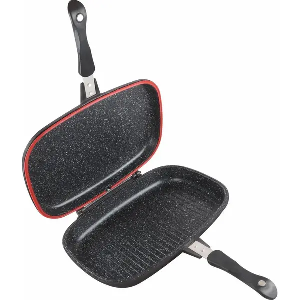 HEINNER Tigaie dubla grill Cooking by Heinner Dark Line Classic, dreptunghiulara, aluminiu, 36x24x7.5 cm