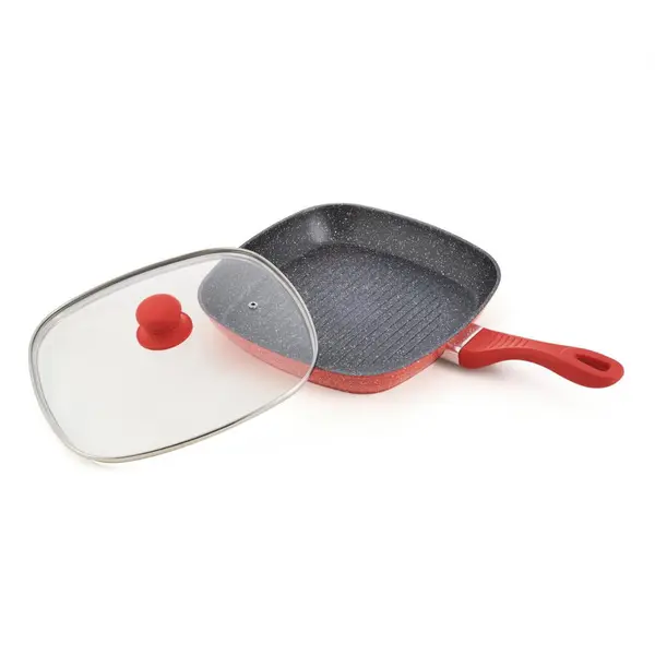 HEINNER Tigaie Grill Cooking by Heinner Orange Grays cu capac, aluminiu, 28X4cm