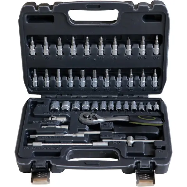HEINNER Trusa scule multifunctionala 45 piese Heinner CTSM031, 1/4, material crom-vanadium, cutie depozitare si transport