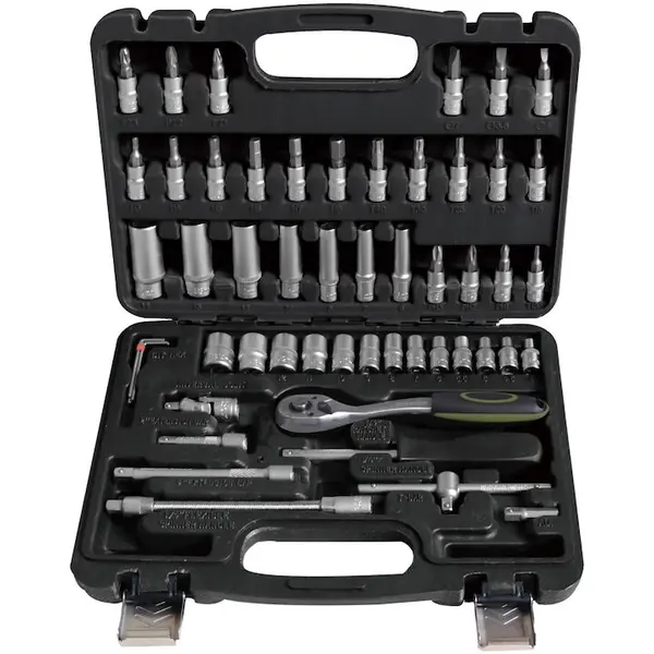 HEINNER Trusa scule multifunctionala 52 piese Heinner CTSM032, 1/4, material crom-vanadium, cutie depozitare si transport