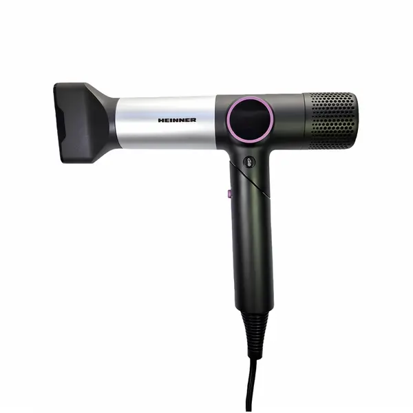 HEINNER Uscator de par profesional HEINNER HHD-Y16DBLDC-SBP, 1600 W, 2 trepte putere, 3 setari temperatura, Maner pliabil, Afisaj digital, Negru-Gri