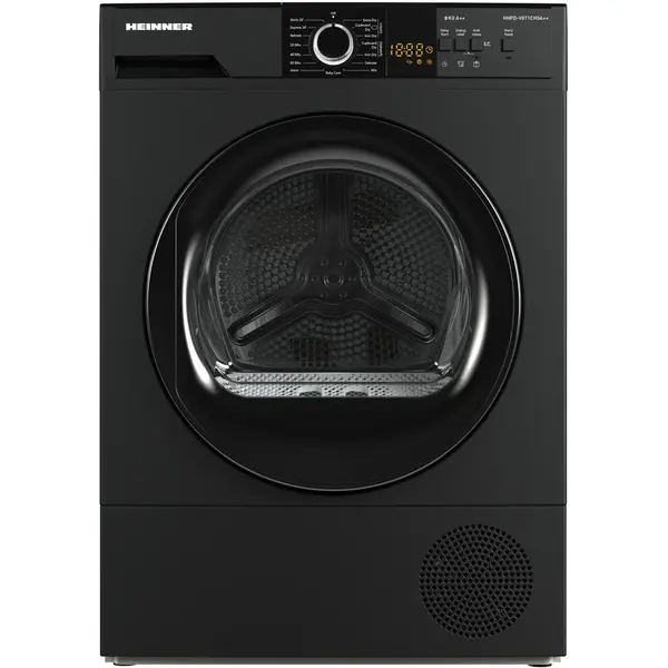HEINNER Uscator de rufe Heinner HHPD-V8T1CHSA++, Pompa de caldura, 8 kg, Clasa A+/E, Display Led, Functie Anti-sifonare, Argintiu