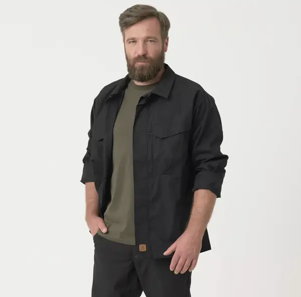 Helikon-Tex® Woodsman Shirt® – Camasa de lucru pentru aventura si bushcraft - NEGRU / M