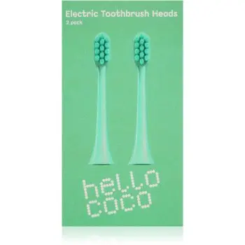 hello coco Electric Toothbrush Heads Green capete de schimb pentru periuta de dinti