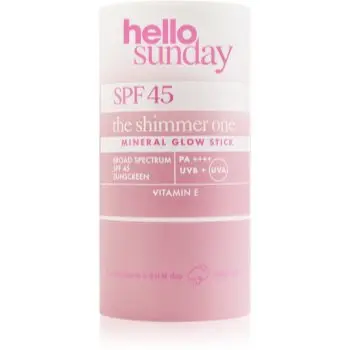 hello sunday the shimmer one mineral glow stick baton de protecție minerală pe zonele sensibile SPF 45