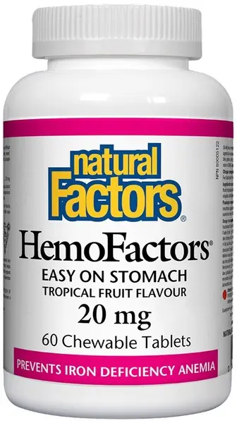 HemoFactors, 60 tablete masticabile, Natural Factors