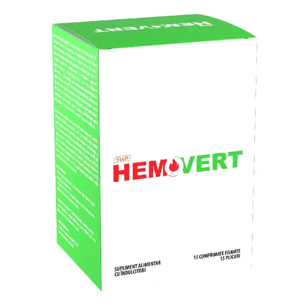 Hemovert, 15 plicuri + 15 comprimate filmate, Sun Wave Pharma