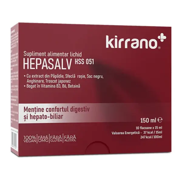 Hepasalv HSS051, 10 flacoane*15 ml, Kirrano