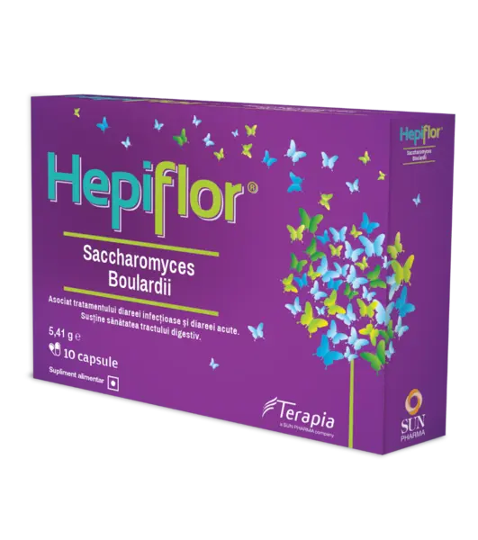 Hepiflor Saccharomyces B., 10 capsule, Terapia