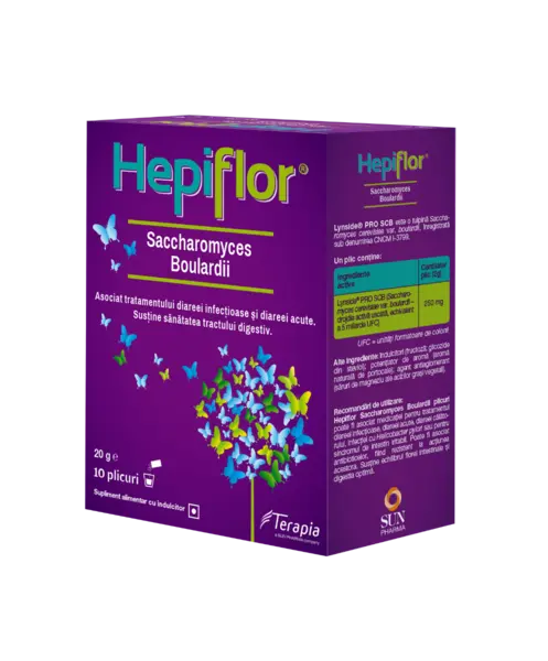 Hepiflor Saccharomyces B. , 10 plicuri, Terapia