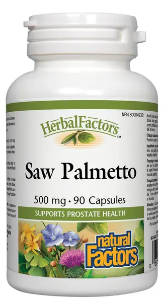 Herbal Factors Saw Palmetto, 500 mg, 90 capsule, Natural Factors