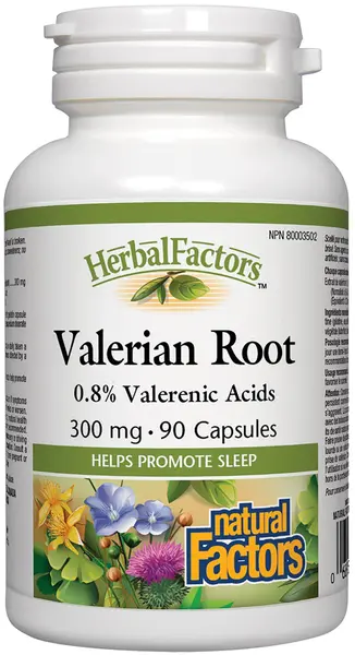 Herbal Factors Valerian Root, 300 mg, 90 capsule, Natural Factors