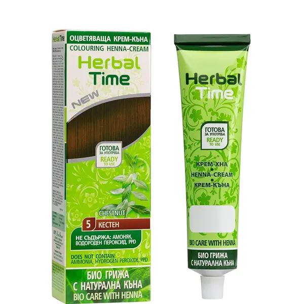 Herbal Time Henna Cream 75ml - 5 - Chestnut