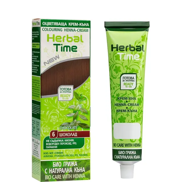 Herbal Time Henna Cream 75ml - 6 - Chocolate