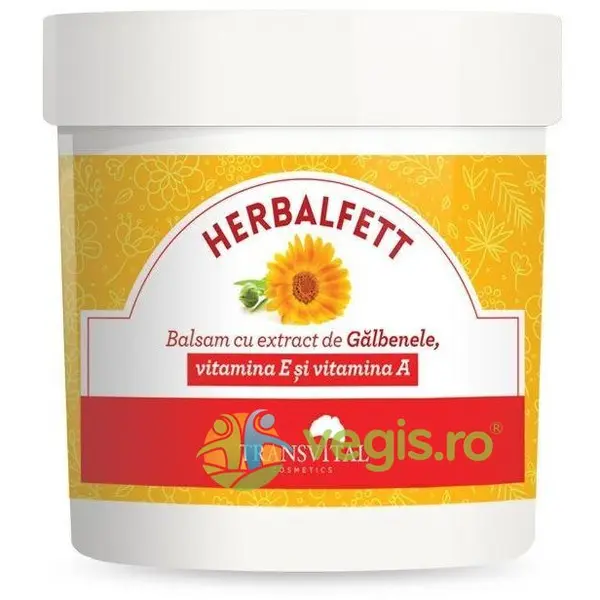 HERBALFETT Balsam cu Extract de Galbenele, Vitamina E si Vitamina A 250ml