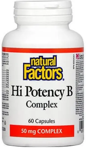 Hi Potency В Complex, 60 capsule, Natural Factors