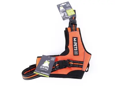 HICKING- Ham triunghiular pentru caini, portocaliu &negru- M 10818699