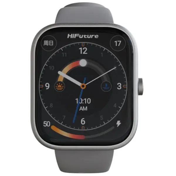 HiFuture Smartwatch HiFuture LUME, carcasa aluminiu, Apeluri Bluetooth, pana la 7 zile autonomie, 1 ATM (Argintiu)