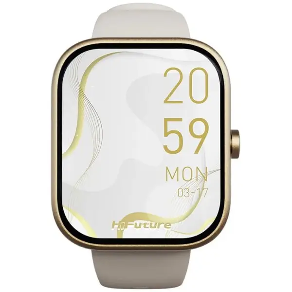 HiFuture Smartwatch HiFuture LUME, carcasa aluminiu, Apeluri Bluetooth, pana la 7 zile autonomie, 1 ATM (Auriu)