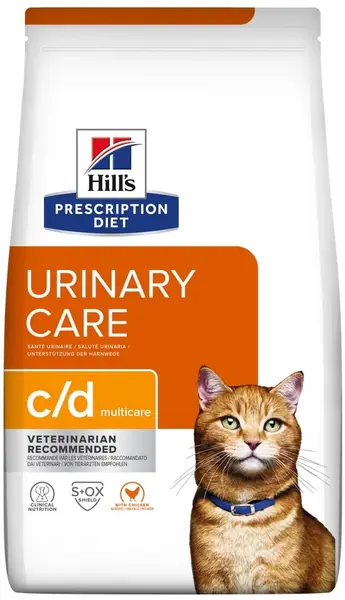 HILL's PD FELINE C/D Hrană uscată pt prevenirea recurenţei struviţilor, cu Pui