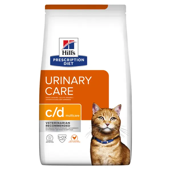 HILL'S Prescription Diet c/d Urinary, Pui, dietă veterinară pisici, hrană uscată, afecțiuni urinare HILL'S Prescription Diet c/d Urinary, Pui, dietă veterinară pisici, hrană uscată, sistem urinar, 12kg
