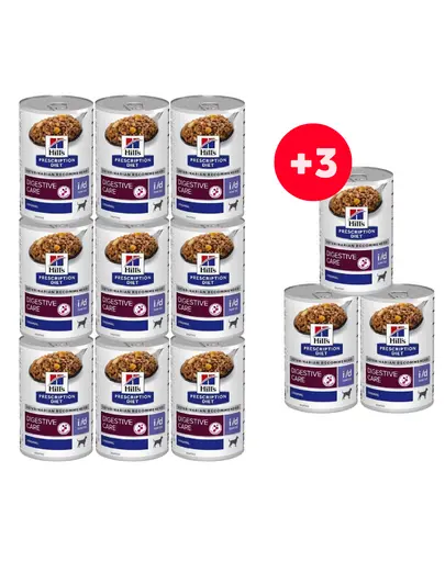 HILL'S Prescription Diet Canine i/d Digestive Care 9+3 CADOU hrană dietetică câini, pentru afecțiuni digestive