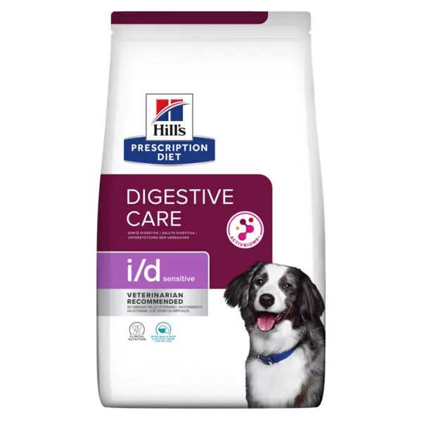 HILL'S Prescription Diet i/d Sensitive Digestive Care, Ou și Orez, dietă veterinară câini, hrană uscată, sensibilități digestive HILL'S Prescription Diet i/d Sensitive Digestive Care, Ou și Orez, dietă veterinară câini, hrană uscată, sistem digestiv, 4kg