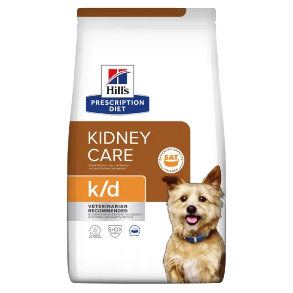 HILL'S Prescription Diet k/d Kidney Care, dietă veterinară câini, hrană uscată, afecțiuni renale HILL'S Prescription Diet k/d Kidney Care, dietă veterinară câini, hrană uscată,sistem renal, 4kg