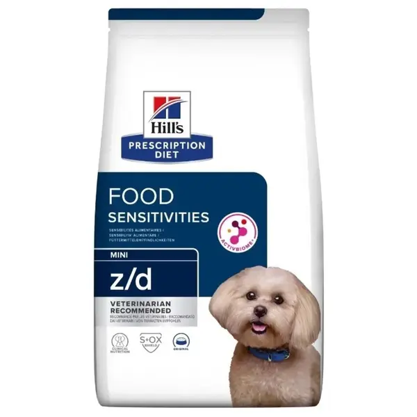 HILL'S Prescription Diet z/d Food Sensitivities Mini, dietă veterinară câini, hrană uscată, afecțiuni dermatologice și digestive HILL'S Prescription Diet z/d Food Sensitivities Mini, dietă veterinară câini, hrană uscată, piele & blana, sistem digestiv, 6