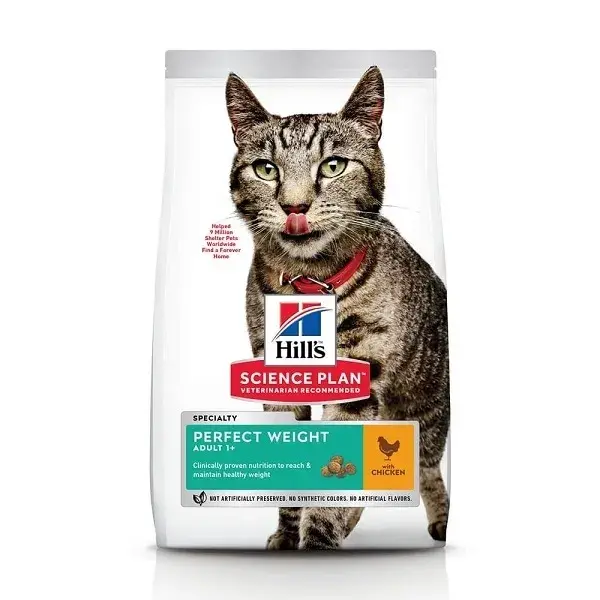 HILL'S SCIENCE PLAN Perfect Weight, Pui, hrană uscată pisici, managementul greutății, 2.5 Kg