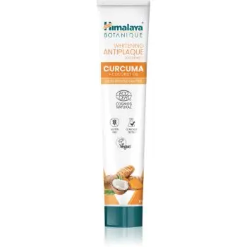 Himalaya Herbals Whitening Antiplaque Curcuma & Coconut Oil pasta de dinti anti-placa bacteriana si gingii sănătoase