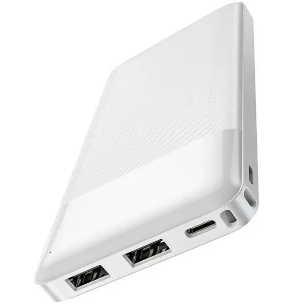 HOCO Baterie Externa HOCO J72, 10000mAh, 10W, 2 x USB-A, Alba