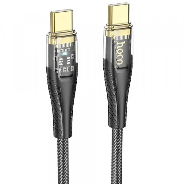 HOCO Cablu Date si Incarcare USB-C - USB-C HOCO U121, 60W, 1.2m, Negru