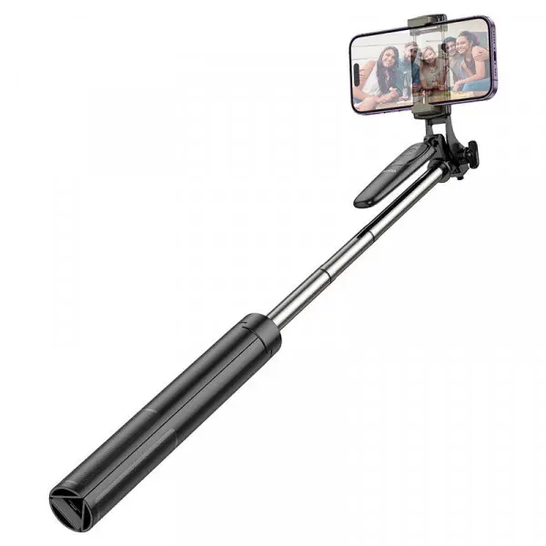 HOCO Selfie Stick Bluetooth HOCO K19 Soul Live Broadcast, Universal, Negru