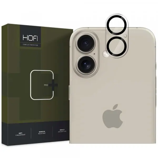 HOFI FOLIE PROTECTIE CAMERA FOTO MDUG IPHONE 17/16/16 PLUS,ALB-NEGRU