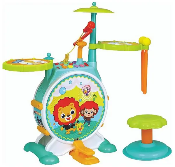 Hola Toys Drums - Pe suport cu taburet